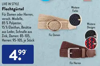 Aldi Süd Live in Style Flechtgürtel Angebot