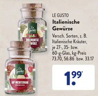 Aldi Süd Le Gusto Italienische Gewürze Angebot