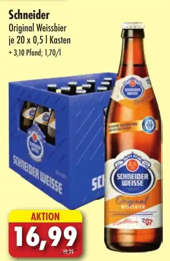 Lösch Depot Schneider Original Weissbier 20x0,5 L Kasten Angebot