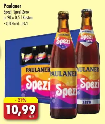 Lösch Depot Paulaner Spezi, Spezi Zero 20x0,5 L Kasten Angebot