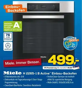 Euronics Miele H 2265-1 B Active Einbau Backofen Angebot