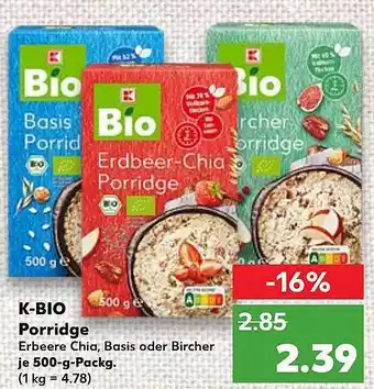 Kaufland K-bio Porridge Angebot