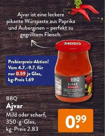 Aldi Süd Bbq Ajvar Mild Oder Scharf Angebot