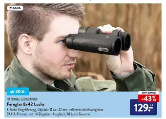 Aldi Süd National Geographic Fernglas 8x42 Luchs Angebot