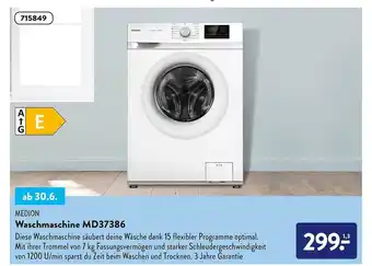 Aldi Süd Medion Waschmaschine Md37386 Angebot