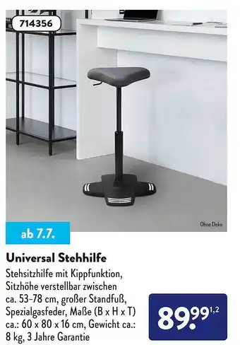 Aldi Süd Universal Stehhilfe Angebot