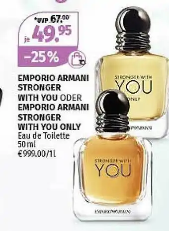 Müller Emporio Armani Stronger With You Oder Only Eau De Toilette Angebot