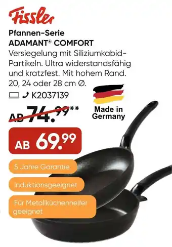 Galeria Fissler Pfannen Serie Adamant Comfort Angebot