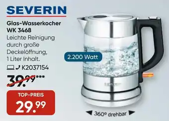 Galeria Severin Glas Wasserkocher WK 3468 Angebot