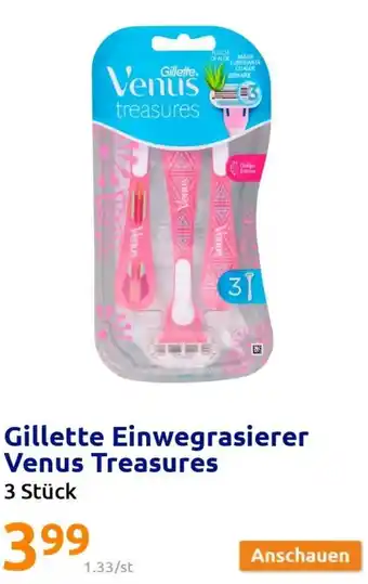 Action Gillette Einwegrasierer Venus Treasures 3 Stück Angebot