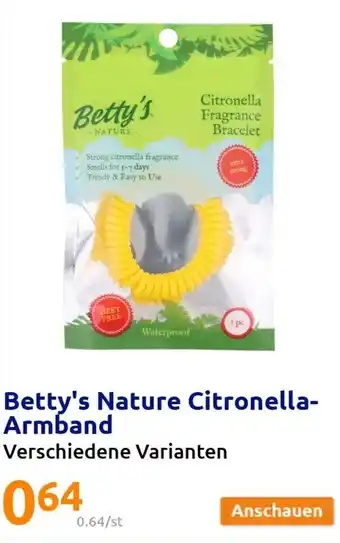 Action Betty's Nature Citronella Armband Angebot