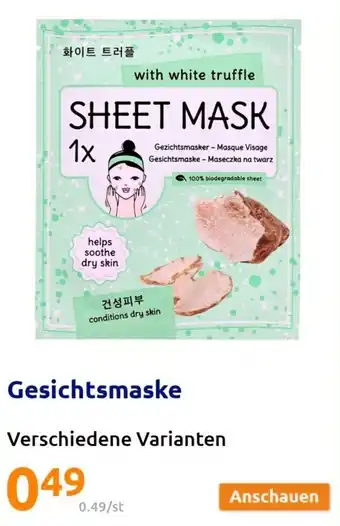 Action Gesichtsmaske Angebot