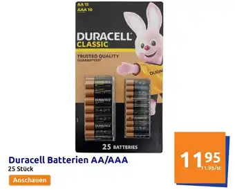 Action Duracell Batterien AA/AAA Angebot