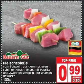 Edeka Bauern Gut Fleischspieße 100g Angebot