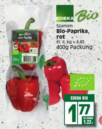 Edeka Edeka Bio Paprika, rot 400g Packung Angebot