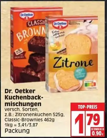 Edeka Dr. Oetker Kuchenbackmischungen Angebot