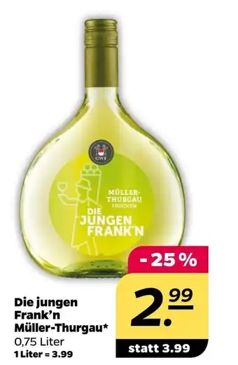 NETTO Die jungen Frank'n Muller-Thurgau 750 ml Angebot