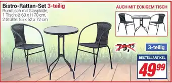 CENTERSHOP Bistro Rattan Set 3 teilig Angebot