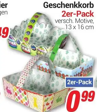 CENTERSHOP Geschenkkorb 2er Pack Angebot