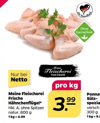 NETTO Meine Fleischerei Frische Hahnchenflugel 800g Angebot