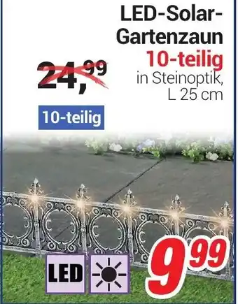 CENTERSHOP LED Solar Gartenzaun Angebot