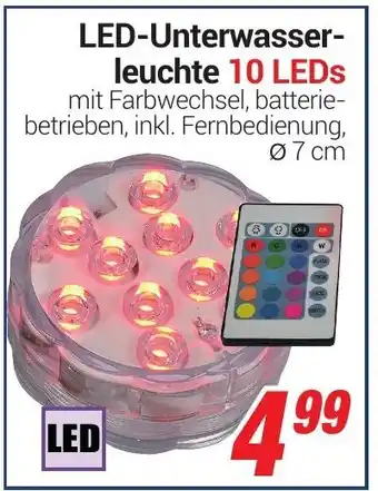 CENTERSHOP LED Unterwasserleuchte 10 LEDS Angebot