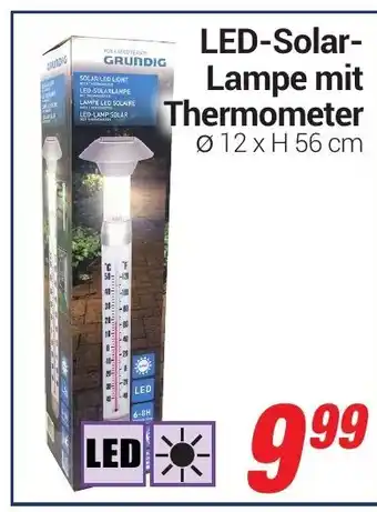 CENTERSHOP LED Solarlampe mit Thermometer Angebot