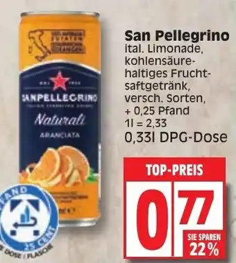 Edeka San Pellegrino 0,33L DPG Dose Angebot