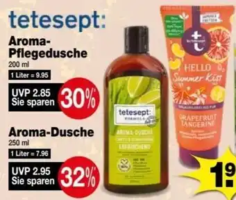 Krümet Sonderposten tetesept: Aroma Pflegedusche 200 ml oder Aroma Dusche 250 ml Angebot