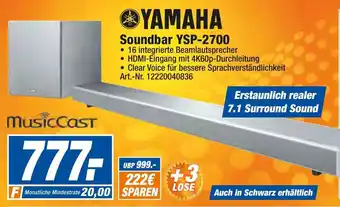 expert Techno Land Yamaha Soundbar YSP 2700 Angebot