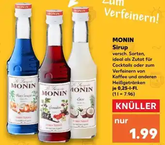 Kaufland Monin Sirup 0,25 L-Fl. Angebot