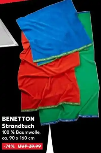 Kaufland Benetton Strandtuch ca. 90 x 160 cm Angebot