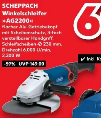 Kaufland Scheppach Winkelschleifer ,,AG2200" Angebot