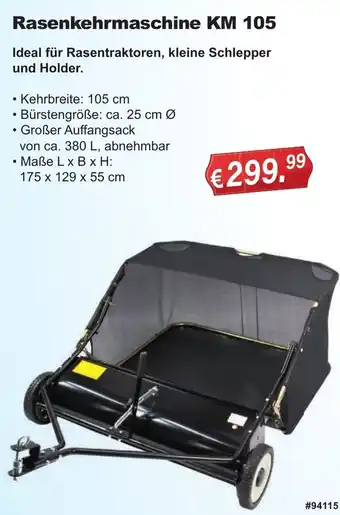 Stabilo Fachmarkt Rasenkehrmaschine KM 105 Angebot