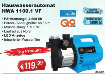 Stabilo Fachmarkt Güde Hauswasserautomat HWA 1100.1 VF Angebot