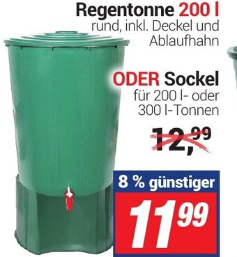 CENTERSHOP Regentonne 200 l oder Sockel Angebot