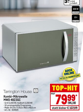 METRO Tarrington House Kombi Mikrowelle MWD 4823GC Angebot