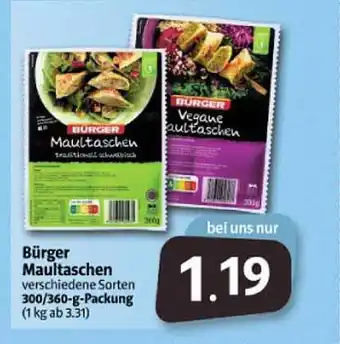 Markant Bürger Maultaschen Angebot