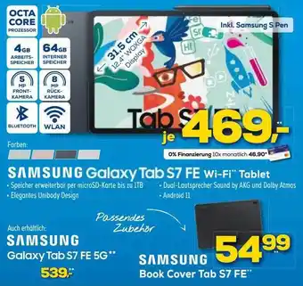 Euronics XXL Samsung Galaxy Tab S7 Fe Angebot