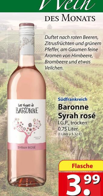 Famila Nord Ost Baronne syrah rosé Angebot