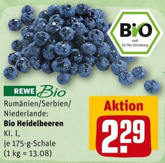 REWE Rewe bio bio heidelbeeren Angebot