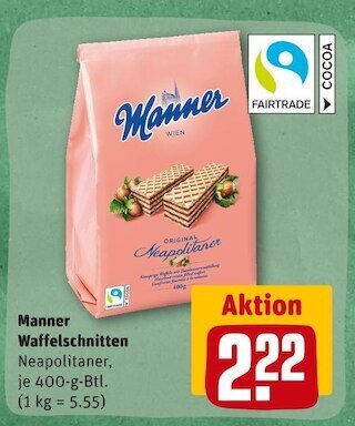 REWE Manner waffelschnitten Angebot