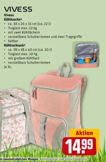 REWE Vivess kühltasche oder kühlrucksack Angebot