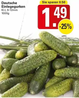 WEZ Deutsche Einlegegurken 1000g Angebot