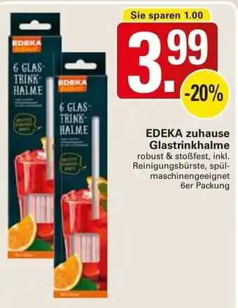 WEZ Edeka zuhause Glastrinkhalme Angebot