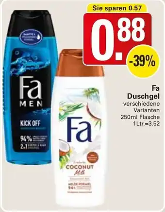 WEZ Fa Duschgel 250ml Flasche Angebot