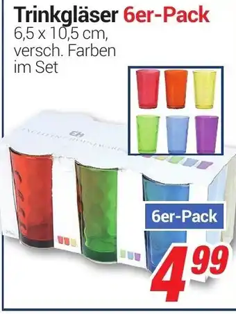 CENTERSHOP Trinkgläser 6er Pack Angebot