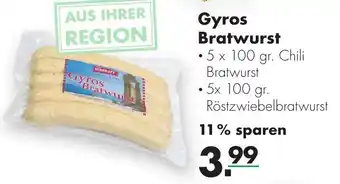 Handelshof Gyros Bratwurst 5x100 gr Angebot