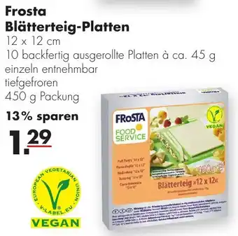 Handelshof Frosta Blätterteig Platten 12 x 12 cm Angebot