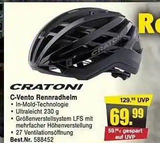 Zweirad Stadler Cratoni C-vento Rennradhelm Angebot